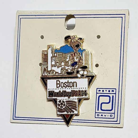1994 World Cup FIFA Boston City Enamel Pin Mascot Soccer Original Peter Davis - Picture 2 of 7